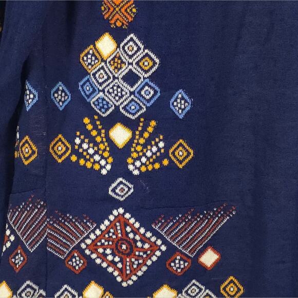 IVKO Embrodiered Linen Blend Knit Cardigan - Picture 4 of 11